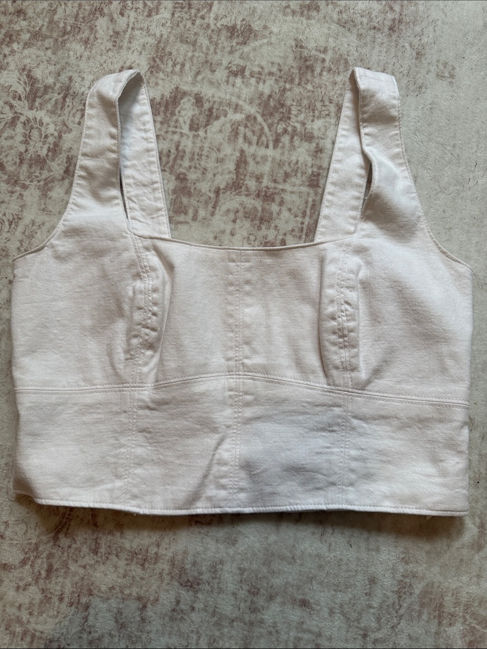 Banana Republic Cream Square-Neck Crop Camisole
